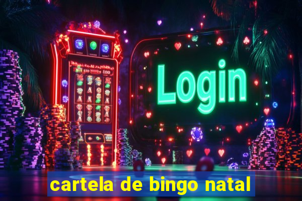 cartela de bingo natal